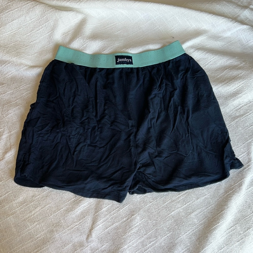 Jamby’s: Shorts with Pockets - Navy/Mint (Medium)
